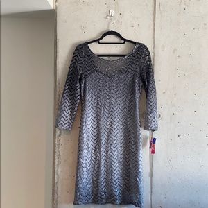 Grey / Silver Ombré Party Dress | Size 9/10